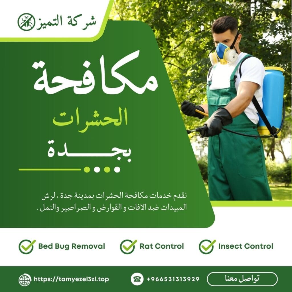شركة مكافحة حشرات بجدة تساعد في التخلص من الحشرات المنزلية بطرق آمنة وفعالة.