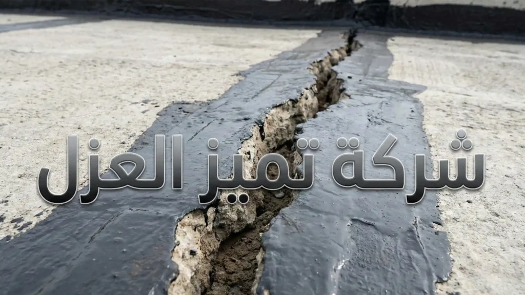 شق واضح في الخرسانة لم يتم حشوه أو معالجته قبل فرد العزل