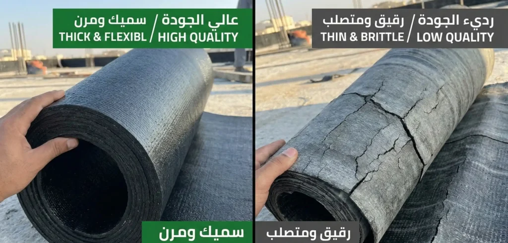 مقارنة بين عزل البيوتمين عالي الجودة ومنخفض الجودة