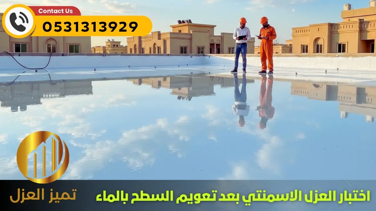 اختبار العزل الاسمنتي بعد التركيب 