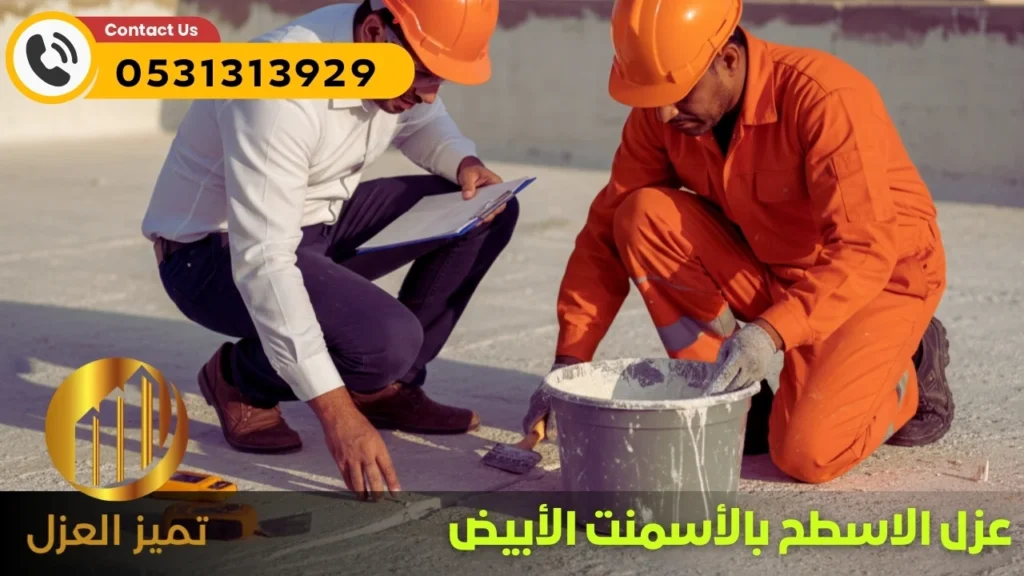 عزل الاسطح بالأسمنت الأبيض