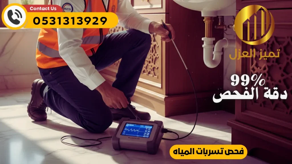 فحص تسربات المياه والتوصل لمكان التسريب فى 5 خطوات 7 فحص تسربات المياه بالدمام بافضل اجهزة فحص تسرب المياه